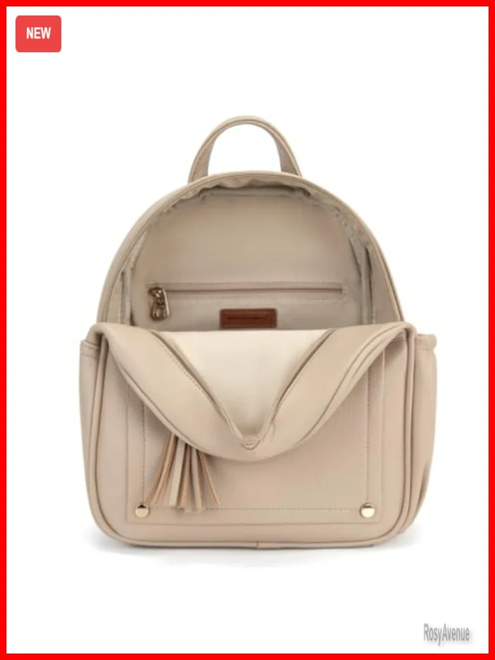 Mini Anti Theft Backpack Purse with Secure Lock and Tassel